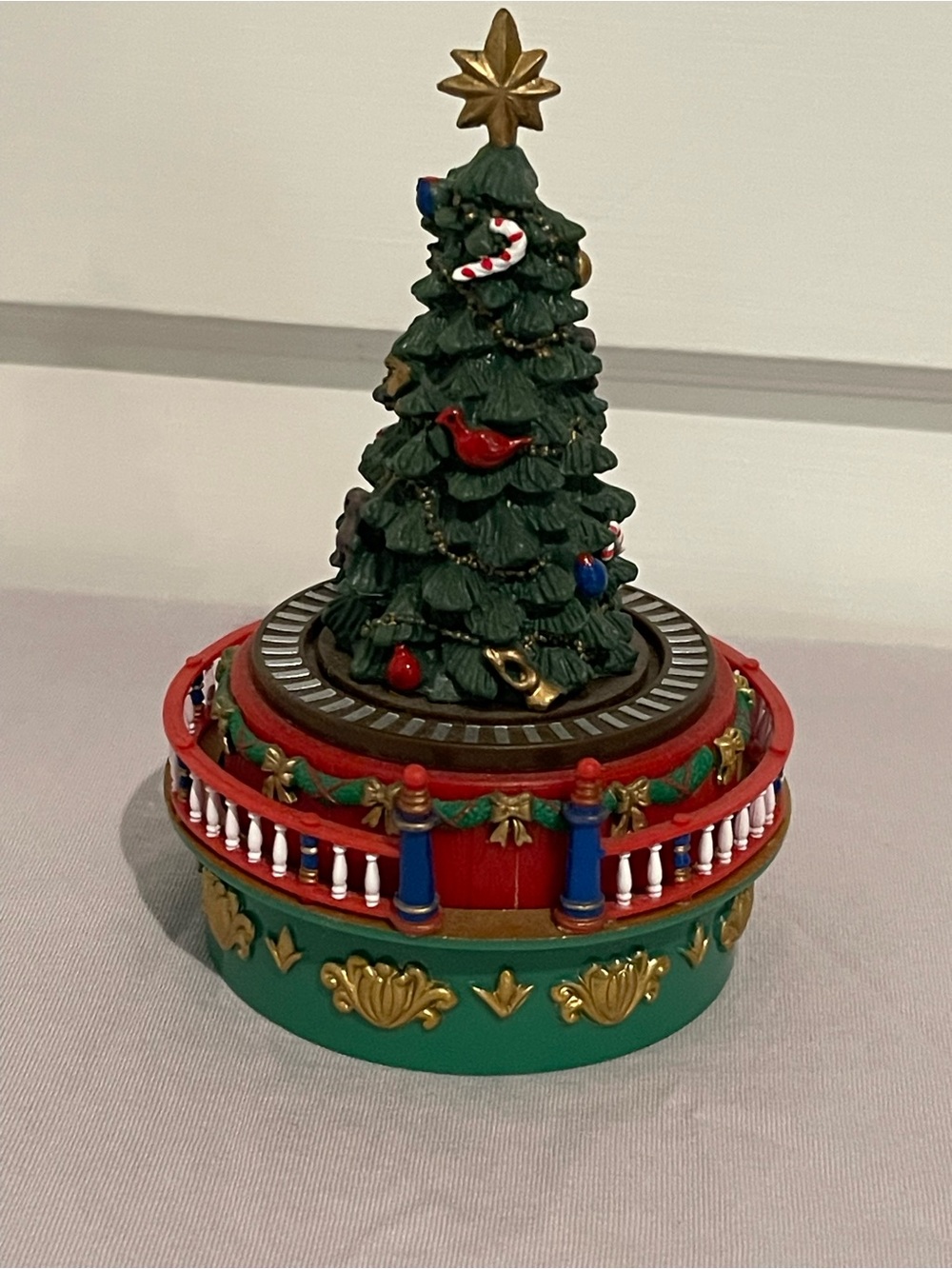 Mr. Christmas Animated Musical Tree Rotating Train Plays "Deck the Halls" Song